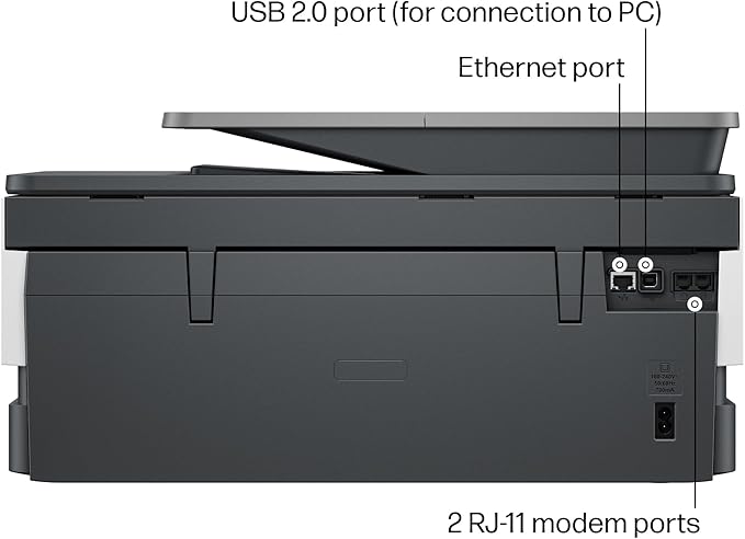 HP OfficeJet Pro 8139e Wireless All-in-One Color Inkjet Printer, Print, scan, copy, fax, ADF, Duplex printing Best-for-home office, 1 year Instant Ink trial included, AI-enabled (40Q51A)