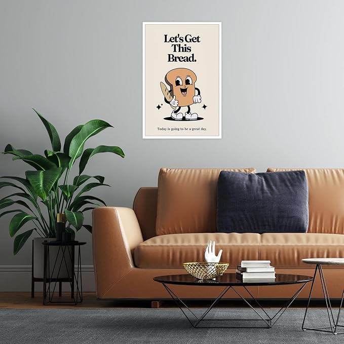Retro Cute Motivational Canvas Posters Affirmation Positive Quote Wall Art Funny Motivational Inspirational Prints Painting For Office Bedroom Wall Decor 12x16in Unframed