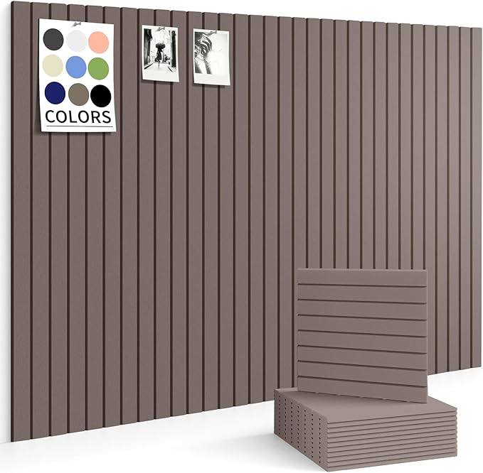 Large Bulletin Board 48"x 48" Cork Boards for Walls, 12 Pack Felt Wall Panels Photo Board, Cork Board for Office Home Pin Board