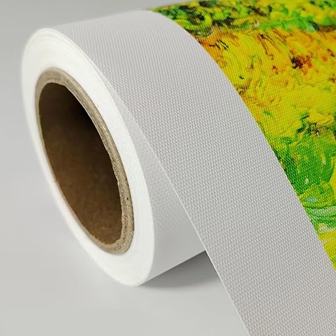 Premium Polyster Matte Canvas Roll (60 in x 40 ft) ，Waterproof Quick Dry，for Photography、Decorative Painting Advertising and Wide Format Inkjet Printing