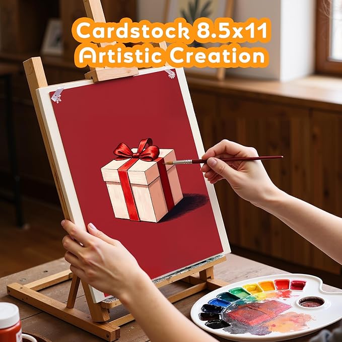 Red Cardstock 8.5" x 11 ", Cardstock Paper, 40 Sheets Red Card Stock, Heavy Card Stock for Invitations, Art, Drawing, Menu, DIY Card, Tags, Crafts Certificates, School, Office Printing