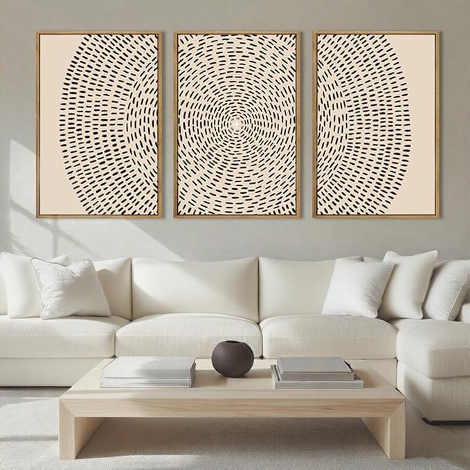 ANHUIB Jesus Wall Art 16x24 Inch Jesus Feeds The 5000 Canvas Wall Art Set of 3 Framed Easter Christian Wall Decor Modern Abstract Art Print for Living Room Bedroom Office