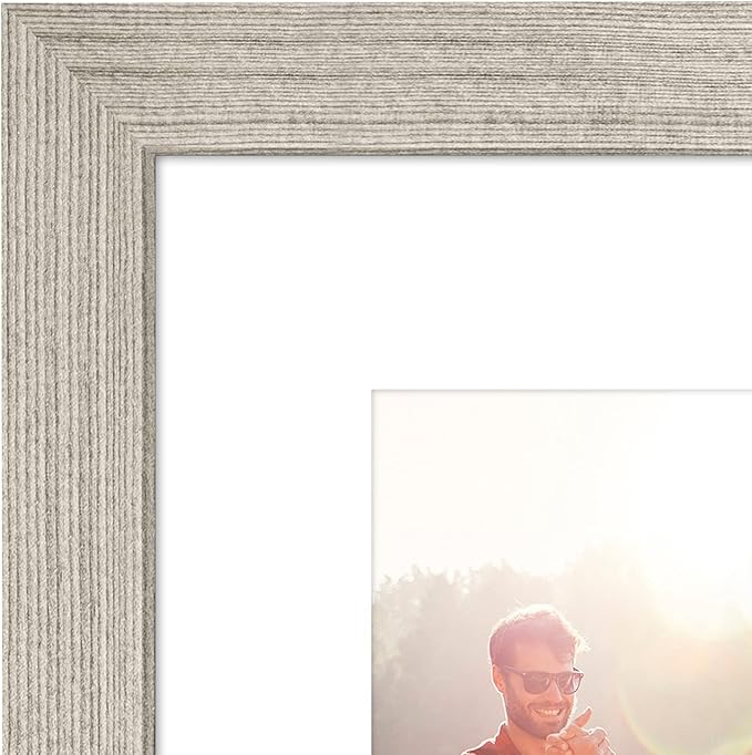 Americanflat 4x6 Collage Picture Frame with Shatter-Resistant Glass - Fits Five 4x6 Photos or Use as One 8x24 Picture Frame - Signature Collection - Collage Frames for Wall Display - Driftwood