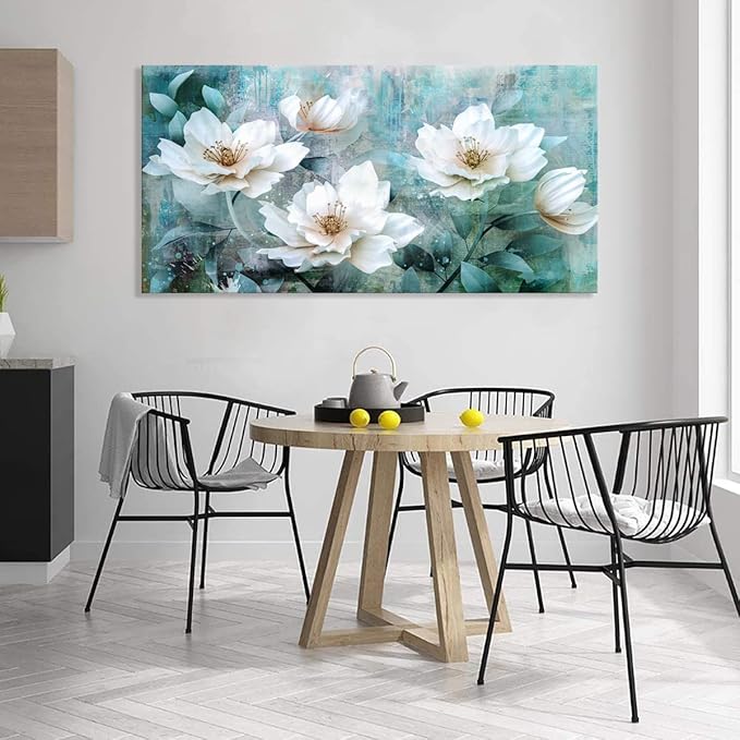 Canvas prints abstract roses wall art for living room grey green painting watercolor paintings flowers floribunda framed canvas prints decor home bedroom decor office