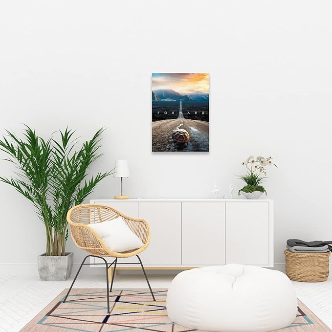 Motivational Canvas Wall Art Entrepreneur Forward Poster Print Decorations Decor for Office Living Room and Bedroom (24" W x 36" H)