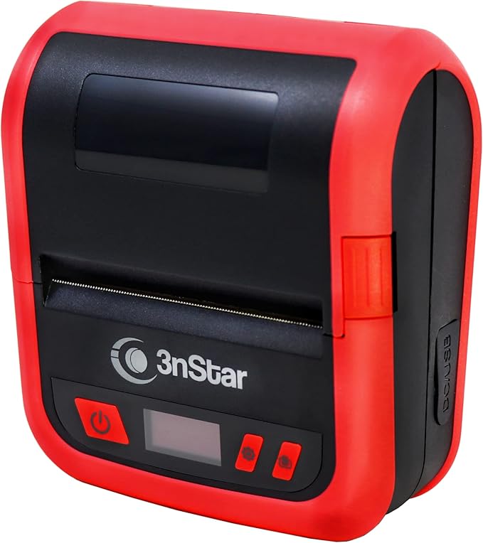 3nStar 80mm (3") Portable Direct Thermal Receipt and Label Printer Bluetooth/USB, ESC/POS, ZPL - PPT305BT