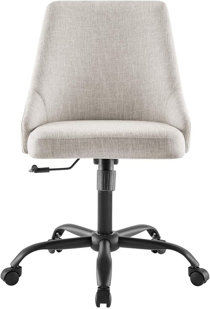 Modway EEI-4371-BLK-BEI Designate Swivel Upholstered Office Chair, Black Beige