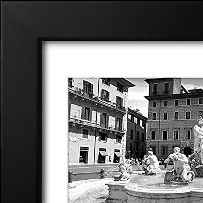 Americanflat 4x6 Collage Picture Frame with Shatter-Resistant Glass - Fits Five 4x6 Photos or Use as One 11x14 Picture Frame - Signature Collection - Collage Frames for Wall Display - Black