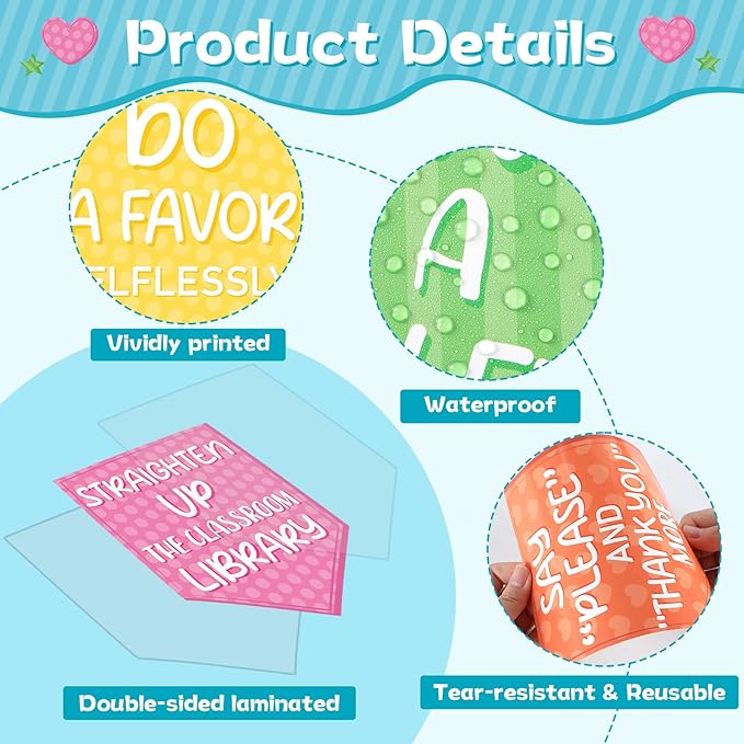 Random Acts of Kindness Bulletin Board Set Colorful Motivational Classroom Bulletin Decorations Rainbow Flip Kind Challenge Cutouts for Back to School Office Home Chalkboard Decor Wall Door