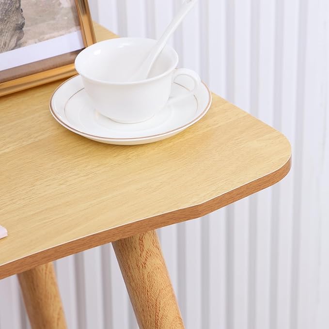 Computer Desk, Ergonomic Home Office Study Desk, Student Small Writing Table, with Solid Legs, Wooden Color Spacious Desktop for Home Office Wooden Color