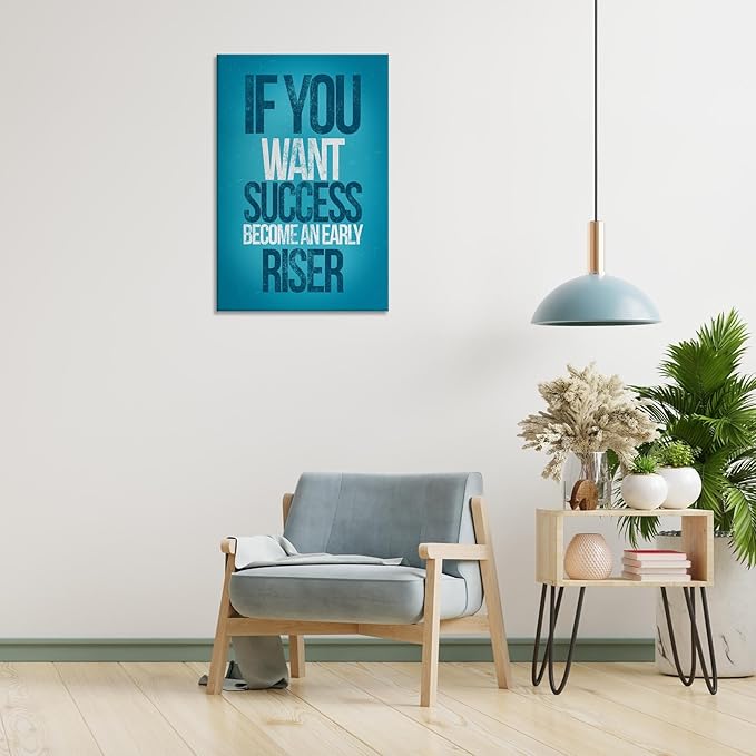 Trendy Motivational Canvas Poster Funky Motivational Quotes Wall Art Work Motivation Hustle Inspiring Sign Prints Painting For Office Living Room Wall Decor 16x24in Framed