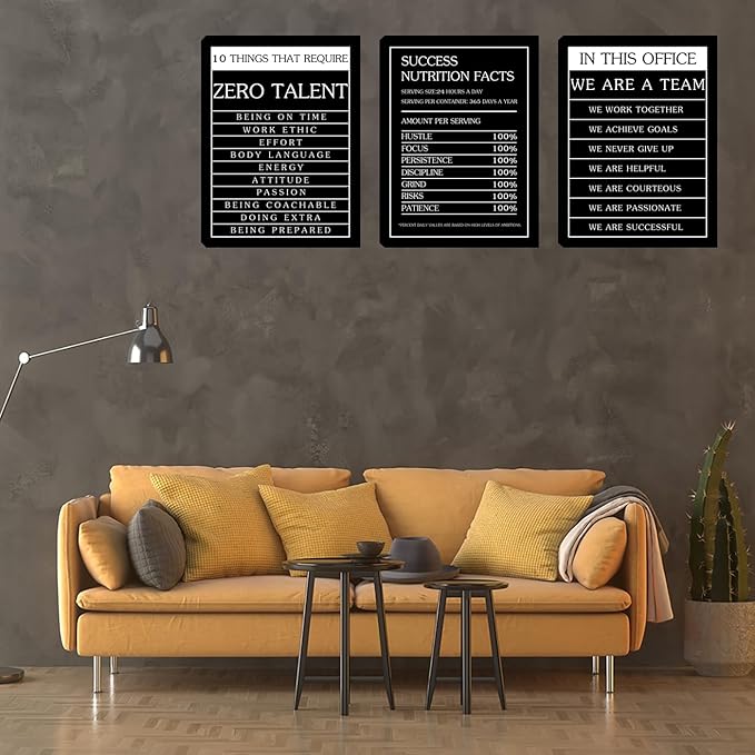 Motivational Wall Art Office Canvas Painting Wall Art Decoration Posters Prints for Living Room Bedroom Wall Decor Canvas Art Decoration for Bedroom Living Room Framed Ready to Hang (48”Wx24”H)