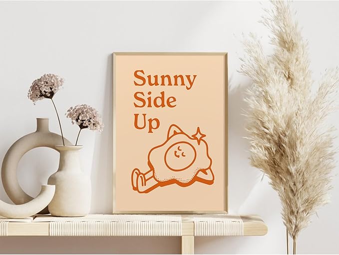 Retro Trendy Wall Art Decor Kitchen Aesthetic Canvas Wall Art Vintage Cute Pictures Funny Green Posters Retro Pink Prints Vintage Gallery Painting Funky Artwork for Room 8x10 Inch Unframed Set of 6