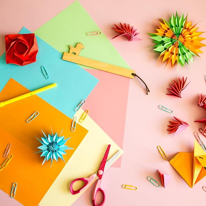 PATIKIL Bright Yellow Colored Copy Paper, 50 Sheets 11.7x8.3 A4 19lb/70gsm Double Sided Colorful Print Paper Bulk Sheet DIY Craft Art Projects Supplies for Printer Origami