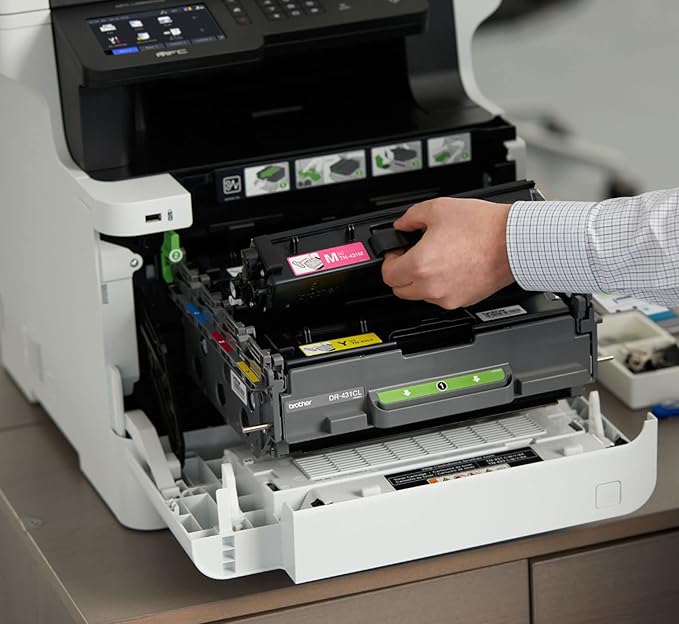 Brother Color MFC-L8900CDW Wireless All-in-One Laser Printer for Home Office - Print Copy Scan Fax - 33 ppm, 2400 x 600 dpi, 5" Touchscreen LCD, Auto Duplex Printing, 70-Sheet ADF, NFC, Ethernet