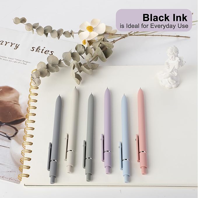 10 Pieces Gel Ink Pen Refills Replaceable Ballpoint Black Ink Pen Refills Extra Fine Point 0.5mm Smooth Writing for Office School Supplies (Black Ink)