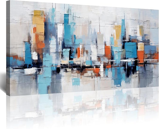 Lapremoly Abstract Canvas Wall Art For Living Room Large Wall Decor For Office Bedroom Decorations Urban Architectural Pictures Abstract Wall Paintings Prints Artworks Modern Home Decor 30"X60"