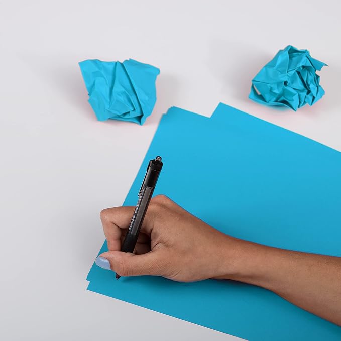 JAM PAPER Legal Colored 24lb Paper - 8.5 x 14 - Blue Recycled - 100 Sheets/Pack