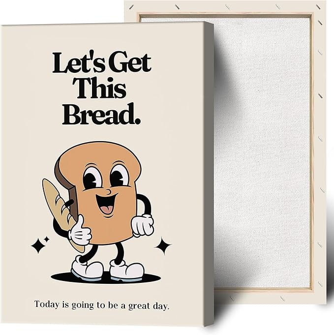 Retro Cute Motivational Canvas Posters Affirmation Positive Quote Wall Art Funny Motivational Inspirational Prints Painting For Office Bedroom Wall Decor 24x36in Framed