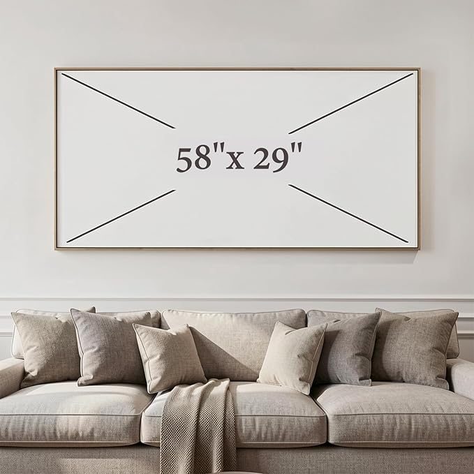 Wall Art Abstract Canvas Painting Gray Wall Decor Fluid Ink Modern Artwork for Living Room Bedroom Dining Room Home Office Decor 30"x60" with Framed