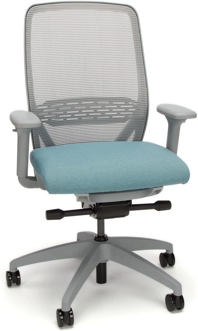 HON Nucleus Task Chair, Advanced Synchro-Tilt Control, Office Chair with Lumbar Support, Height and Width Adjustable Arms, Titanium Frame, Breeze