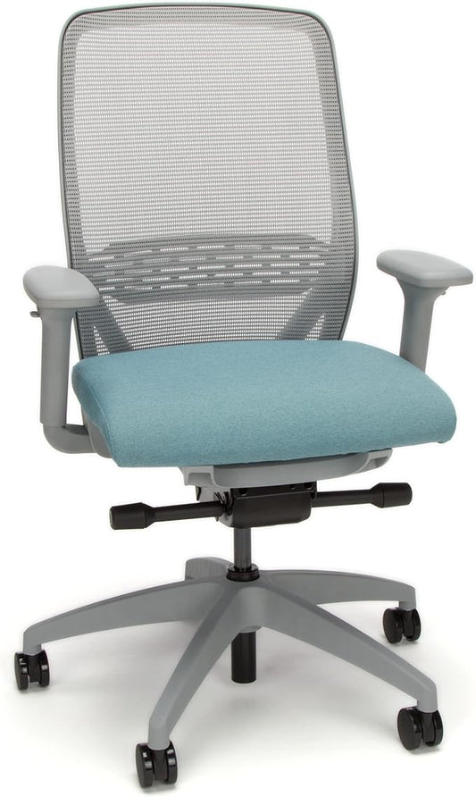 HON Nucleus Task Chair, Advanced Synchro-Tilt Control, Office Chair with Lumbar Support, Height and Width Adjustable Arms, Titanium Frame, Breeze