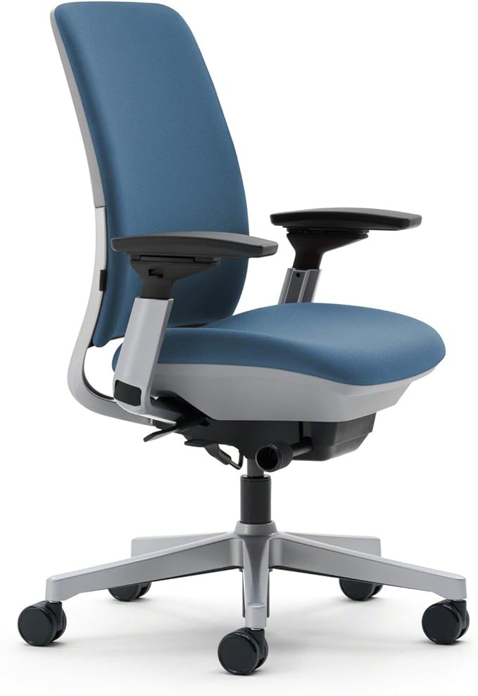 Steelcase Amia(R) Ergonomic Work Chair, Fabric = Sky; Frame/Base = Platinum/Platinum