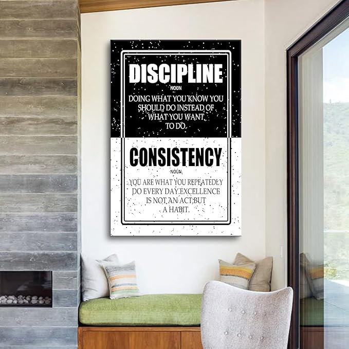 Inspirational Wall Art Motivational Entrepreneur Quotes Picture Poster Positive print Painting Wooden Framed for Living Room Bedroom Office Wall Decor Stretched and Framed [24''Wx36''H]
