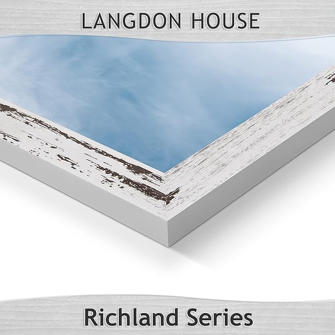 Langdon House 4x6 Picture Frames (Distressed White, 6 Pack) Farmhouse Style, Richland Collection