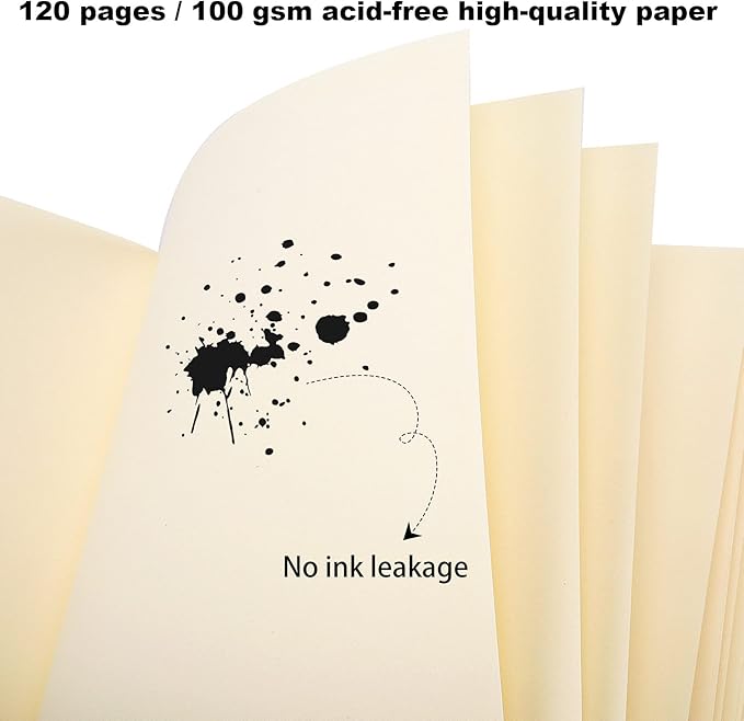 LABUK 4 Pack Blank Notebook Bulk, 120 Sheets Sketch Book 100gsm 5.6"x 8.3" Hardcover Sketchbook for Office School Travelers Gifts