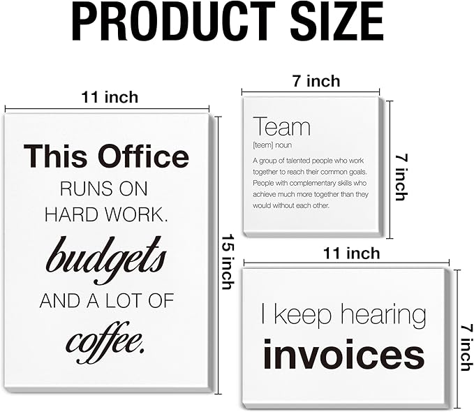 Nvhai Teamwork Wall Art for Office Finance Team Canvas Posters Set of 6 Framed Modern Accounting Office Artwork Wall Decor, Accountant Gifts, Multiple dimensions