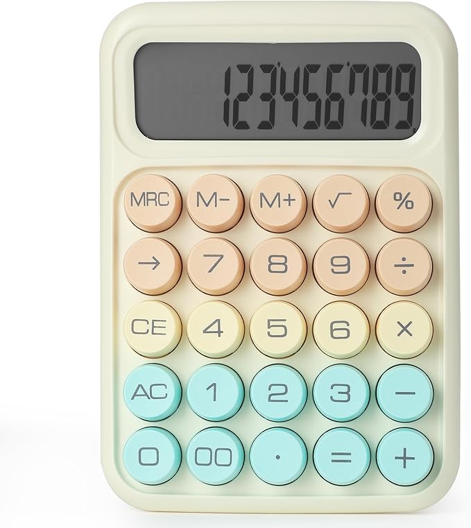 Mr. Pen- Mechanical Switch Calculator, 12Digits, Large LCD Display, Colorful Calculator Big Buttons