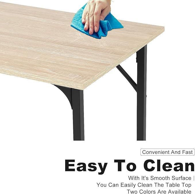 NChanmar 39 Inch Computer Desk, Office Desk Gaming Desk with Metal Frame, Writing Workstation for Home Office, Space Saving Computer Table for Small Space (Nature) 39x19.6x29