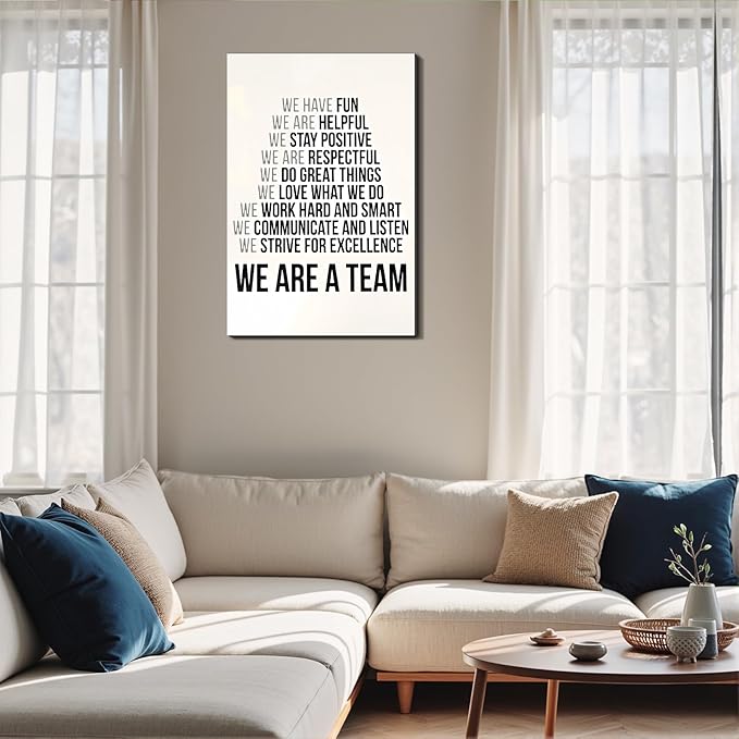 FLZKGAP Inspirational Wall Art Poster for Office, Framed Canvas Motivational Print, Large Quotes Artwork for Living Room, Unique Canvas Prints, Ready to Hang