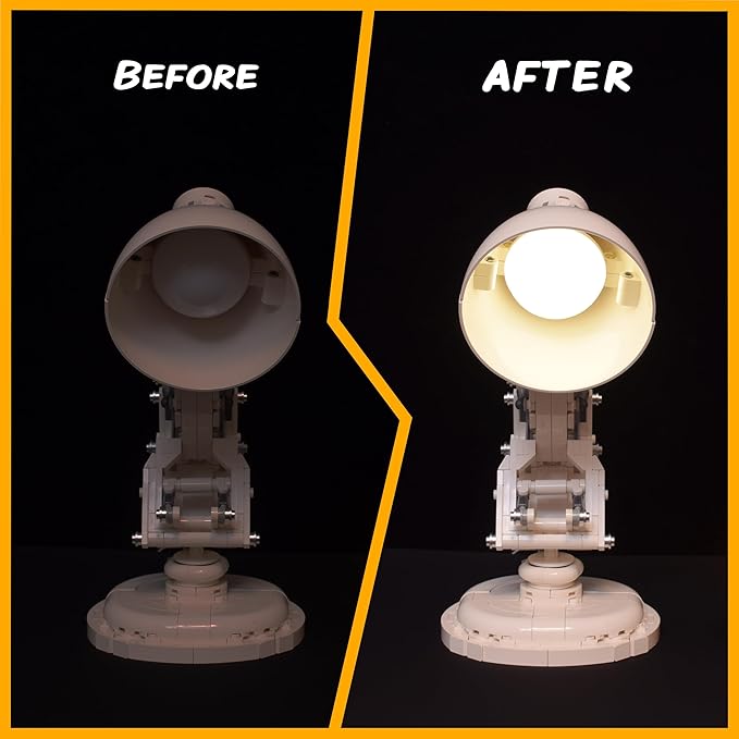 LightGo LED Kit for Disney Pixar Luxo Jr. Desk Lamp Compatible with Lego 21357 | Lighting Only-Bricks Set Not Included