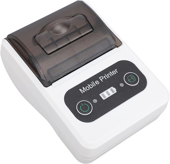 Pomya Bluetooths Thermal Receipt Printer, 58mm Handheld POS Inkless Receipt Printer, Portable Small Thermal Printer for Small Business Office Retail Store Restaurant (Black White)