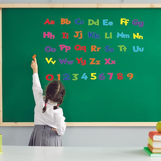 Tenare 134 Pieces 5 Inch Bulletin Board Letters Alphabet Numbers Combo Set Letter Cutouts for Bulletin Board Display Home Decor(Solid Rainbow Color)