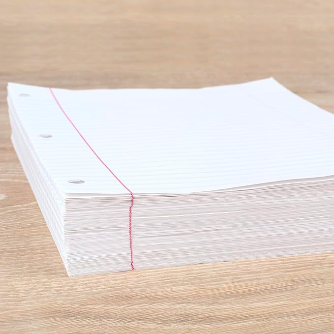 Mead Loose Leaf Paper, Wide Ruled Filler Notebook Paper, 8" x 10-1/2", 400 Sheets, Fits 3-Ring Binder (150036-ECM)