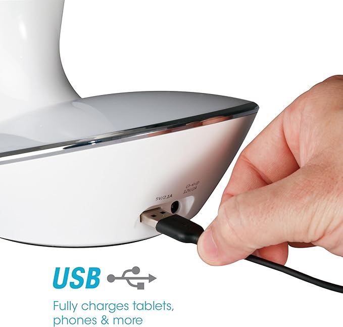 OttLite LED Desk Lamp with Color Changing Base and USB