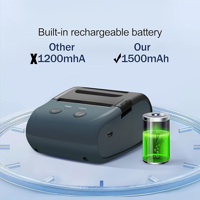 Label Maker - 2 Inch Thermal Label Printer L7 Portable Bluetooth Label Maker with Tape,Support with Android&IOS, Easy to Use for Office, Home, Business, Clothing, Address, Mailing(with 1 Roll Label)