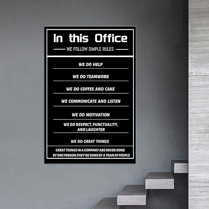 Inspirational Entrepreneur Quotes In This Office Wall Art Motivational Forward Painting Prints on Canvas Modern Inspiring Poster Print Artwork Home Office Wall Decor Stretched and Framed [24''Wx36''H]