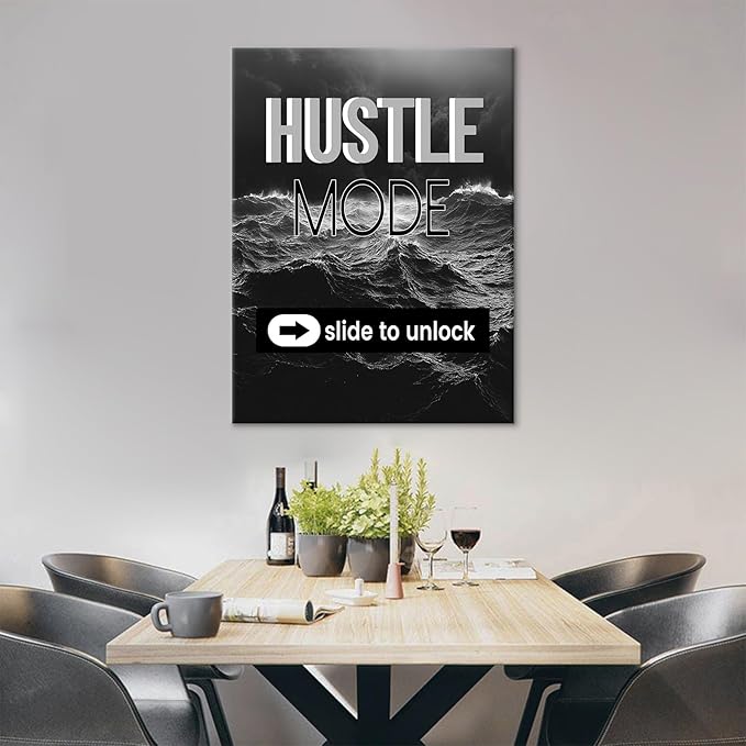 Motivational Canvas Poster Wall Art Inspirational Entrepreneur Quotes Print on Canvas Positive Affirmation Picture Painting Wall Decor Artwork for Bedroom Classroom Stretched and Framed [18''Hx24''W]