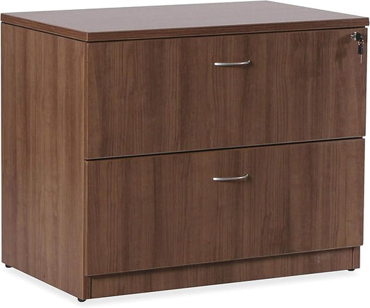 Lorell Essentials Series Walnut Laminate Lateral File