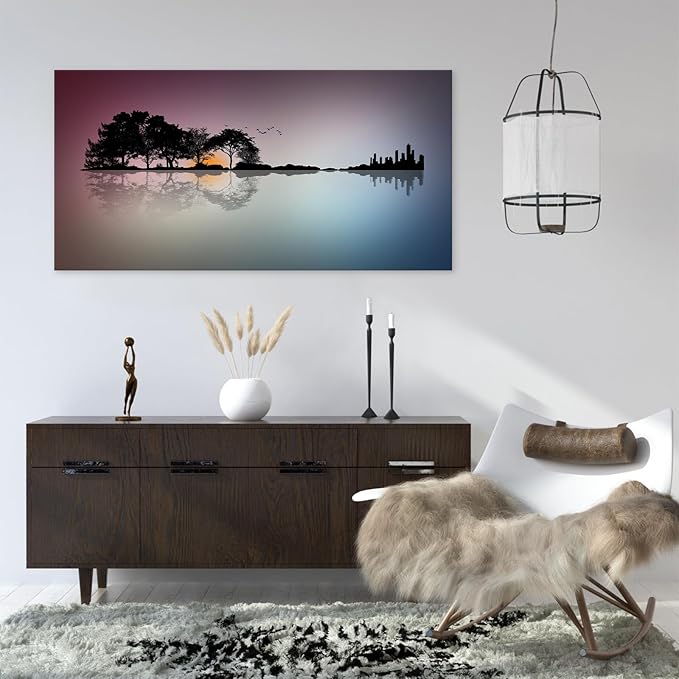 DZL Art A72698 Guitar Wall Art Canvas prints for bedroom living room bathroom Wall Decor kitchen artwork Guitar Island Canvas Prints Man Cave Music Lover Gift