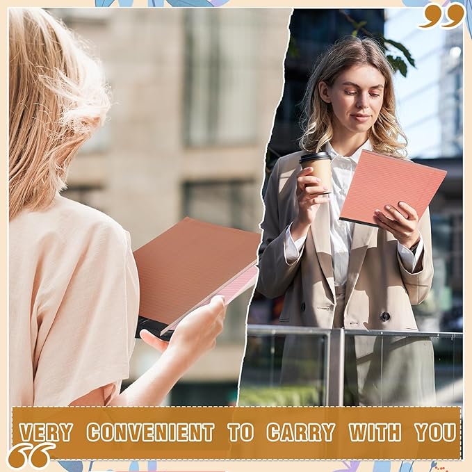 Fuutreo 8 Pcs 8.5'' x 11'' Colored Legal Pad 50 Sheets Per Writing Pads Narrow Ruled Notepad Perforated Writing Notepad Office Supplies for College Office Business (Advanced Grey)