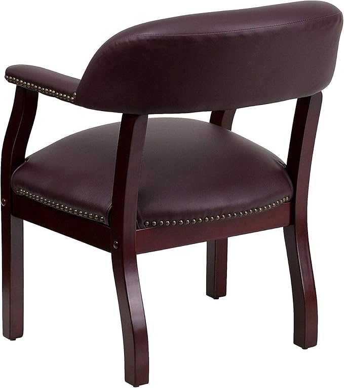 Flash Furniture Diamond Burgundy LeatherSoft Conference Chair with Accent Nail Trim
