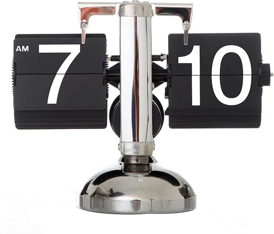 Flip Clock,Retro Flip Down Clock Mechanical Digital Flip Desk Clocks Internal Gear Operated Flipping Down Clocks Battery Powered for Home Office Décor
