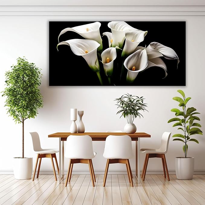 VOCBAN Art For Office Black Wall Decor Artwork Poster Paintings Canvas Picture Painting Canvas Prints Office Kitchen Home Bedroom Wall Decor-80x160cm(32x64in) Unframed