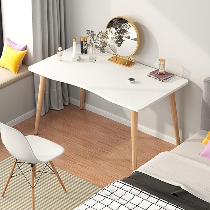 Computer Desk Computer Writing Desk Style Desk Ergonomic Arc Design for Home Office Study PC Work Writing Table (Large Size)