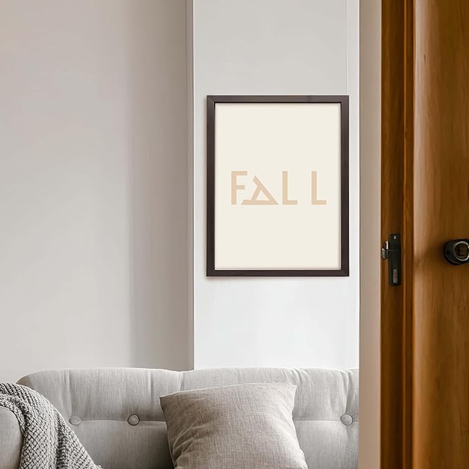 ALPINE INK CO. FALL Typography Satin Poster - Calming, Modern, Seasonal Design - Minimalist Art - Graphic Design Typography - Living Room Wall Decor - 11x14 Unframed Satin Wall Art